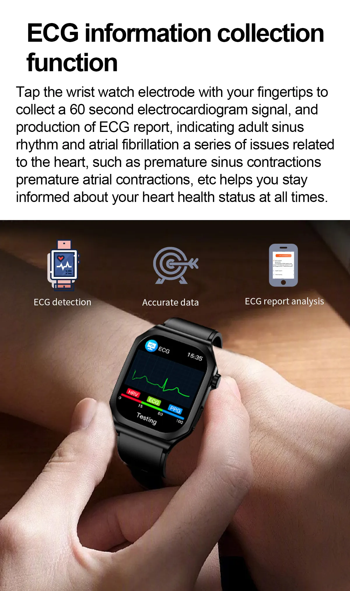 ECG Health Smartwatch ET280