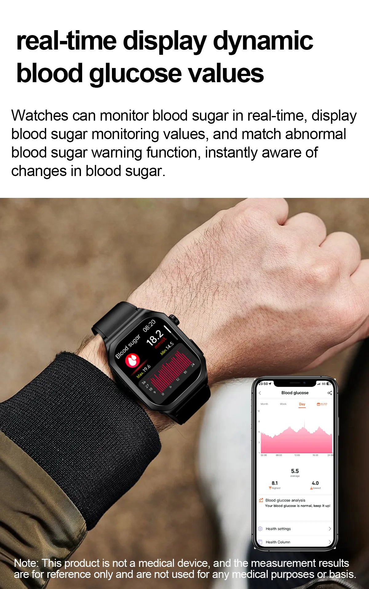 ECG Health Smartwatch ET280