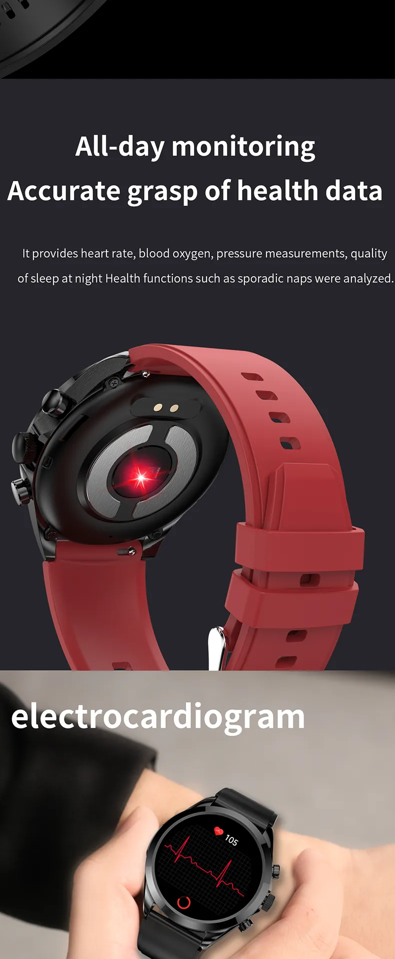 ECG Health Smartwatch ET440