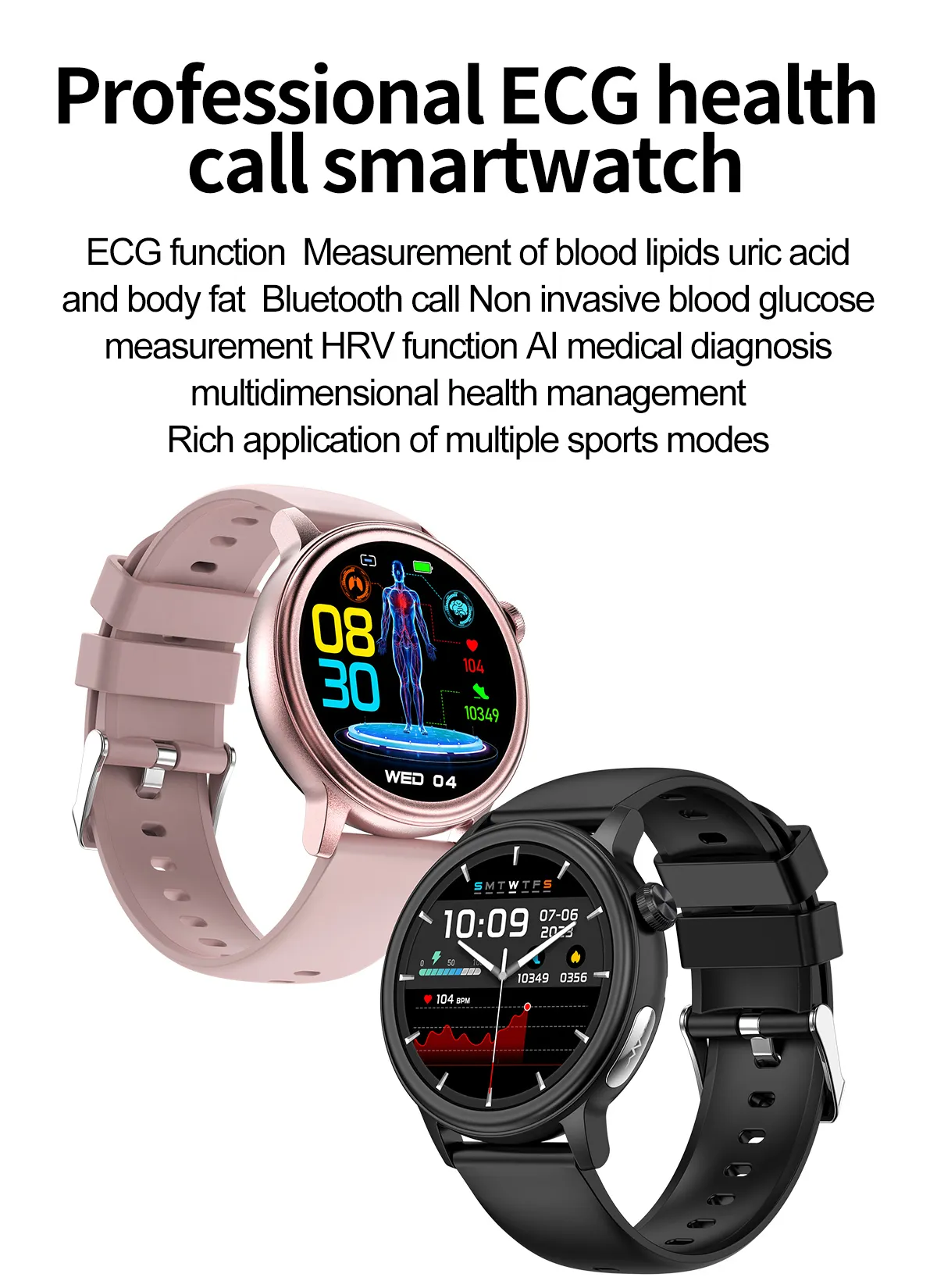 ECG Health Smartwatch ET470