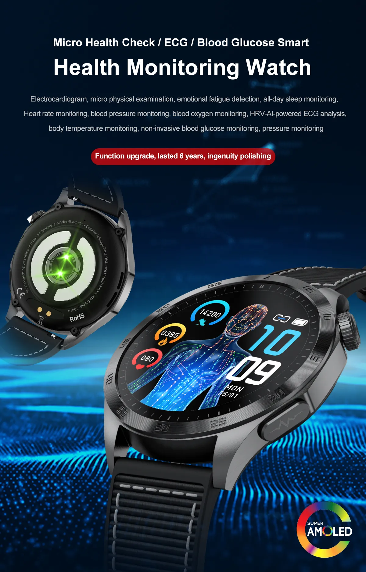 ECG Health Smartwatch ET485