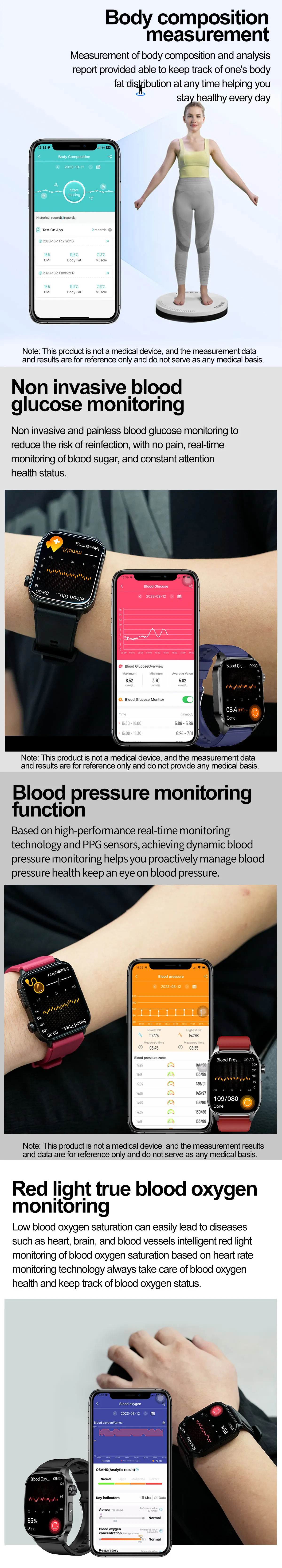 ECG Health Smartwatch ET580