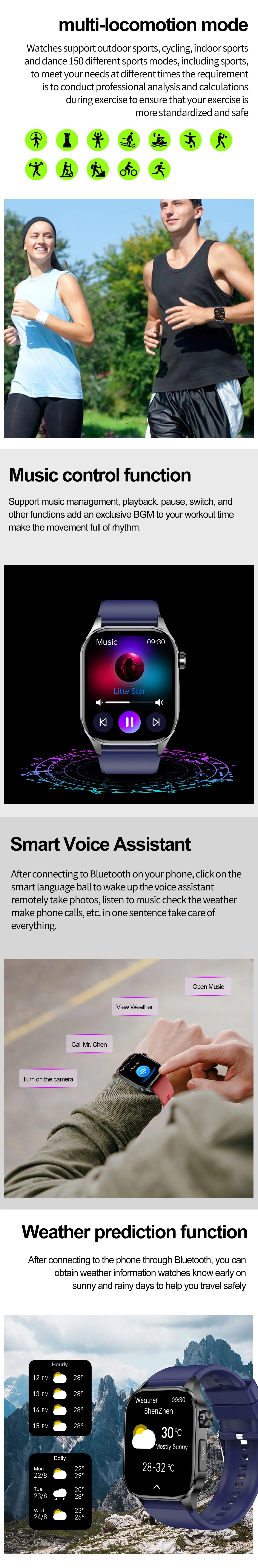 ECG Health Smartwatch ET580