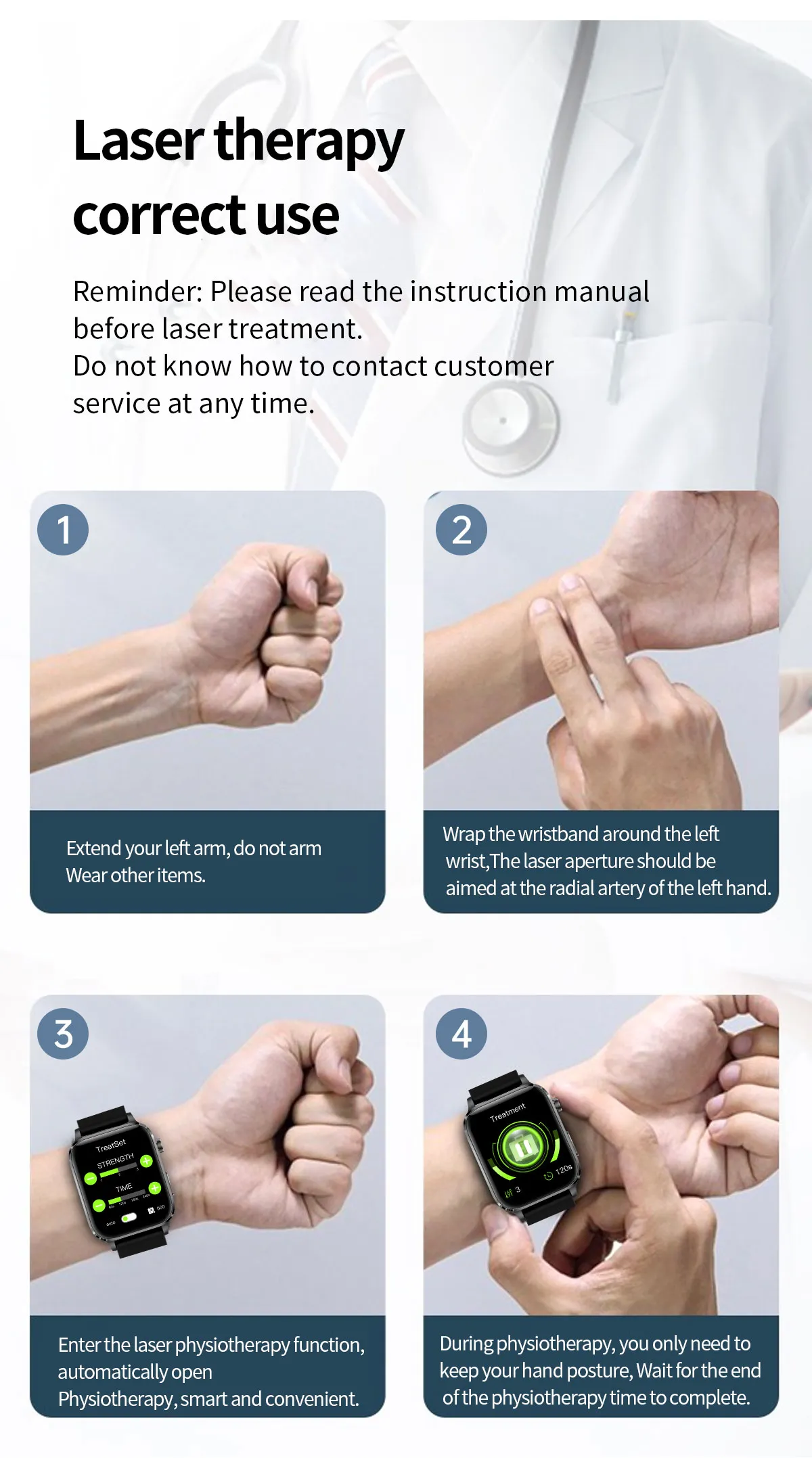 ECG Health Smartwatch F100