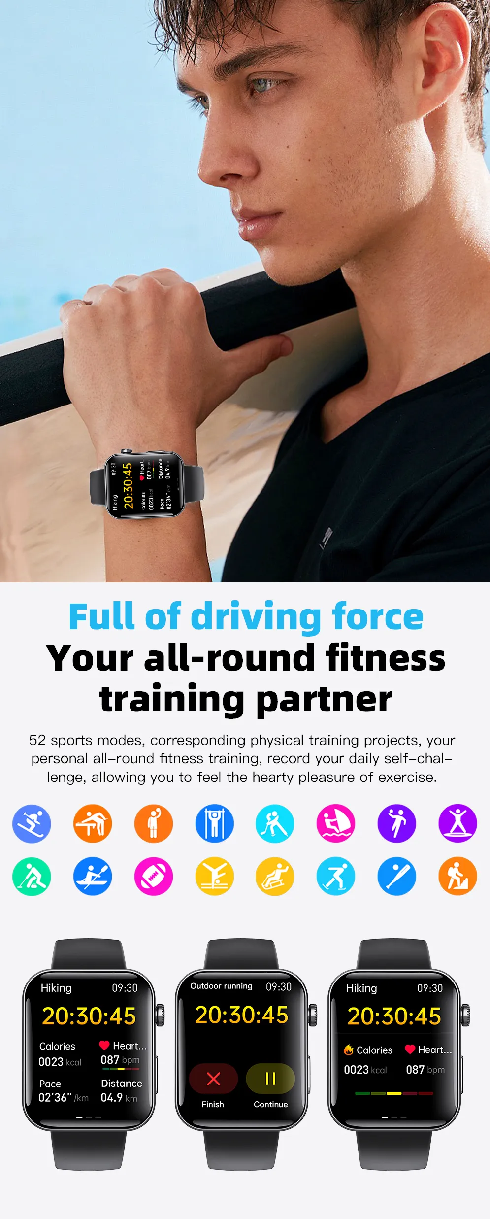 ECG Health Smartwatch F300