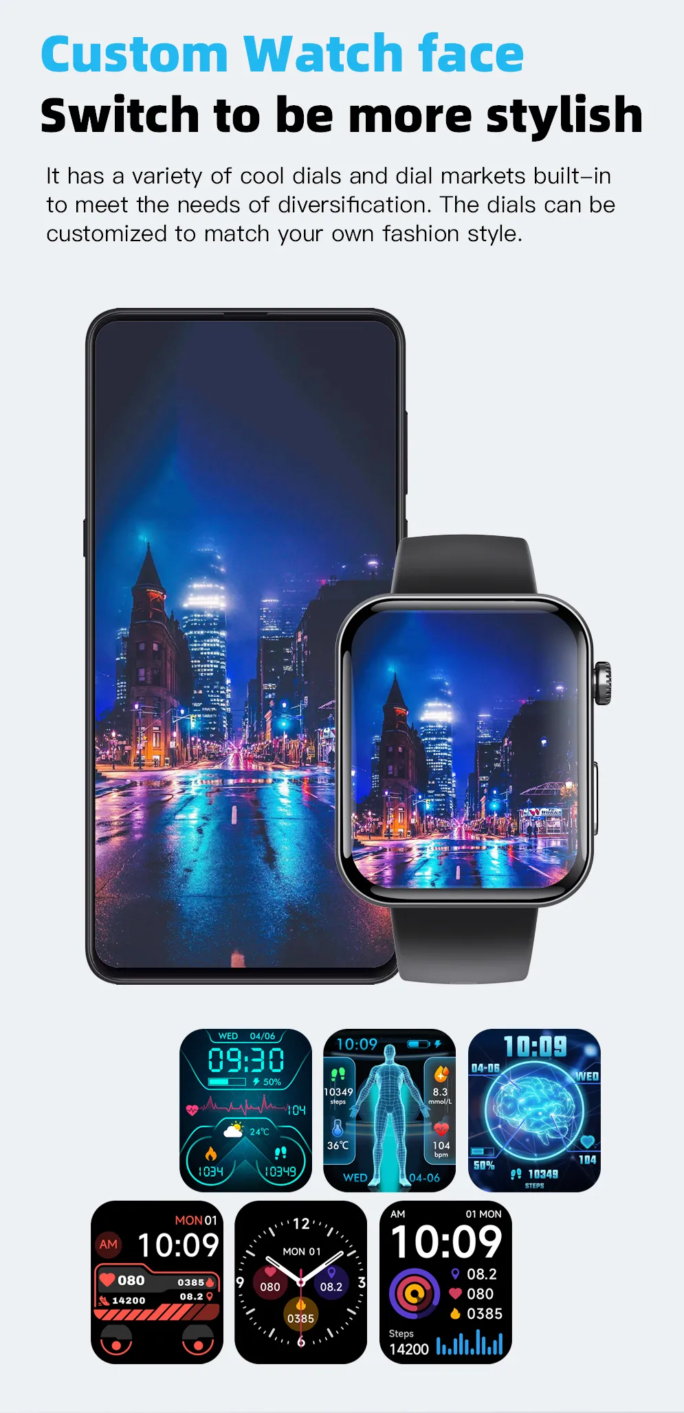 ECG Health Smartwatch F300