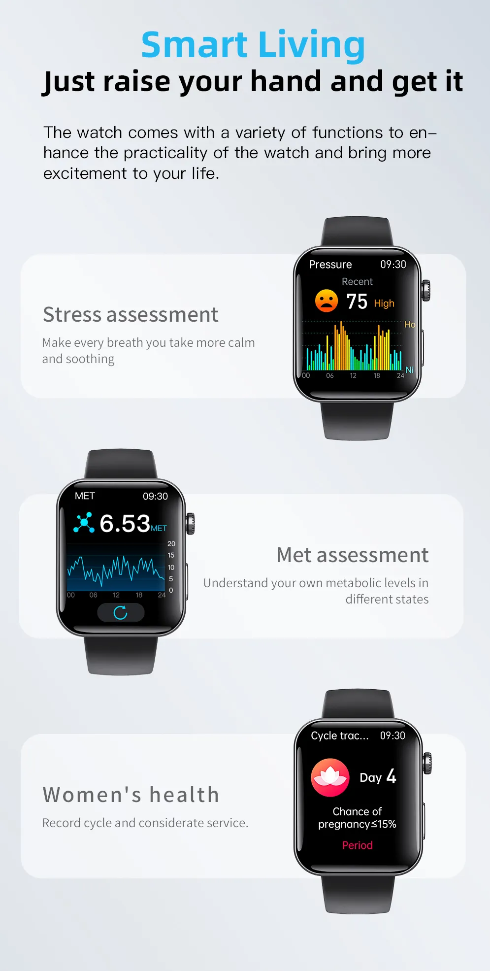 ECG Health Smartwatch F300