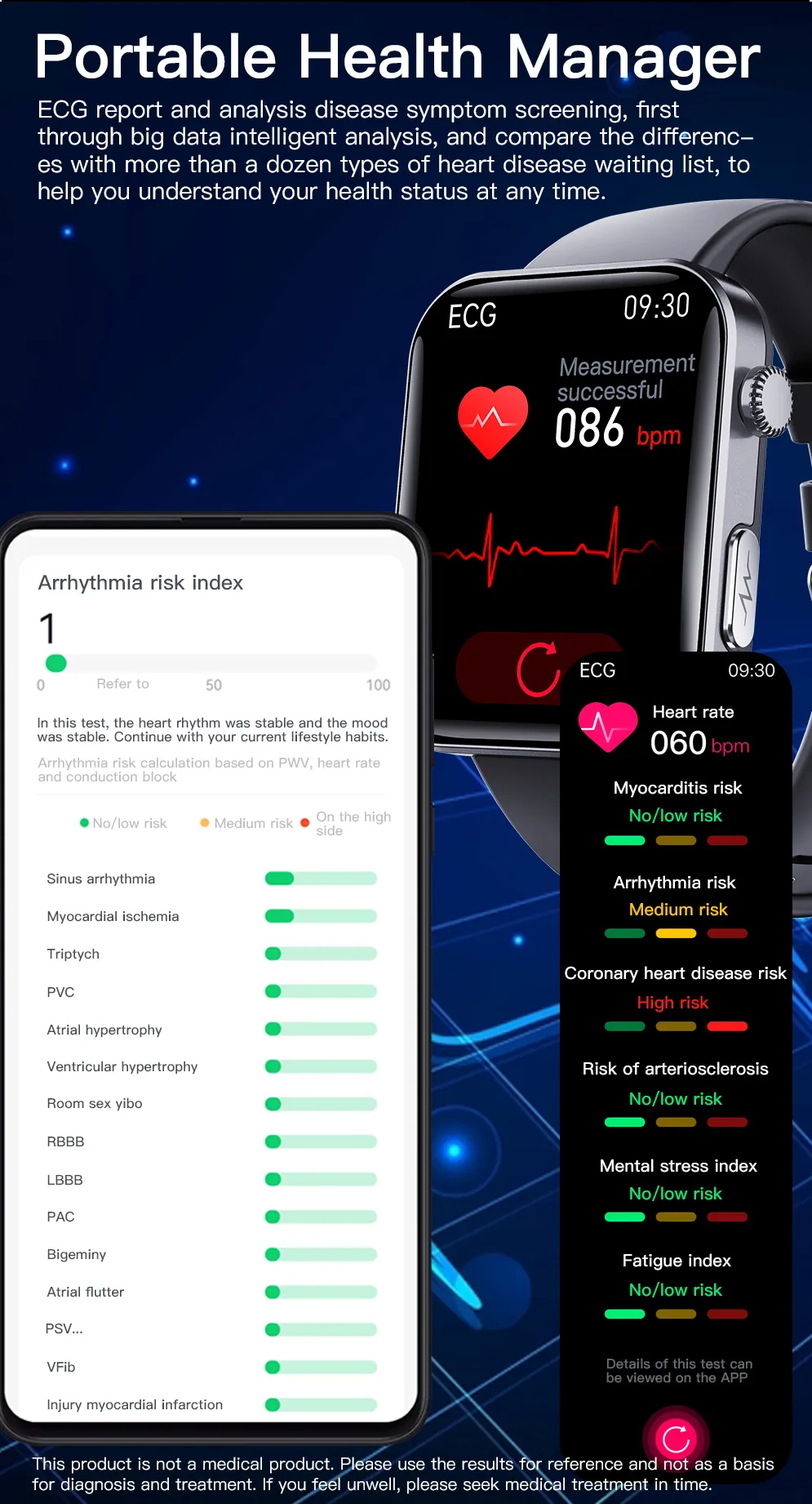 ECG Health Smartwatch F300