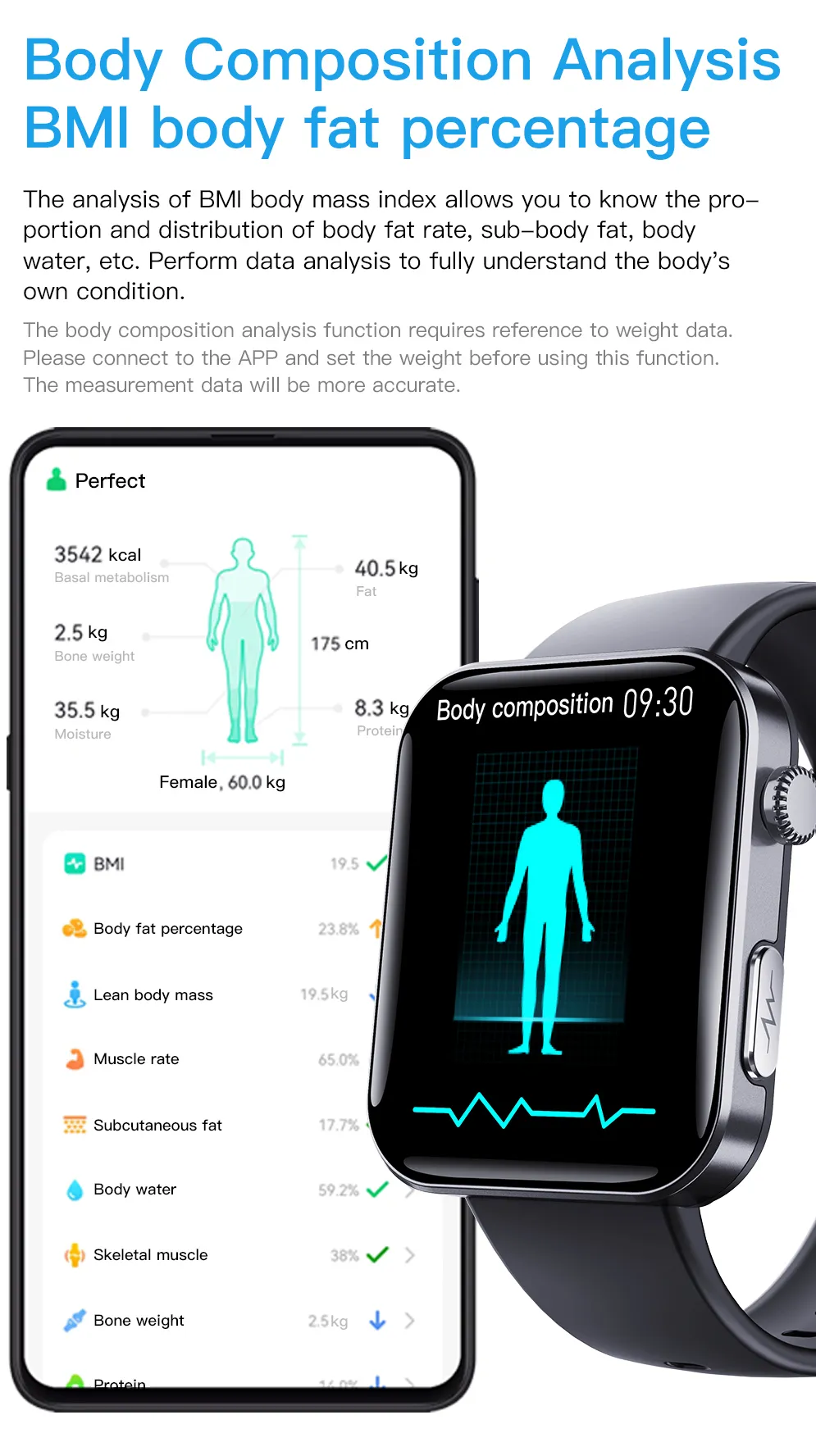 ECG Health Smartwatch F300