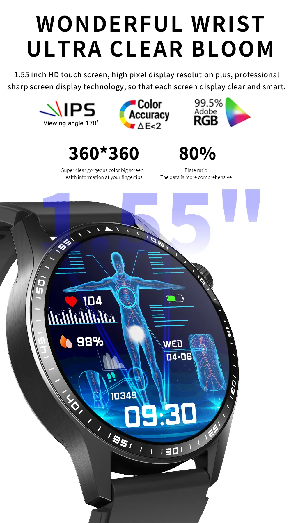 ECG Health Smartwatch F400