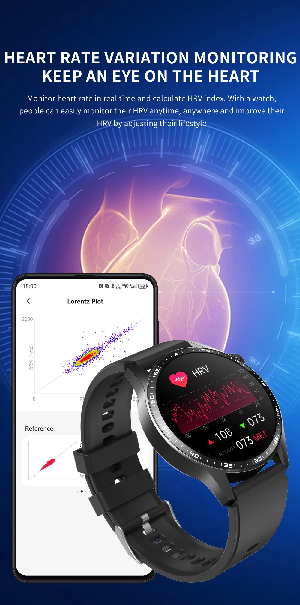 ECG Health Smartwatch F400