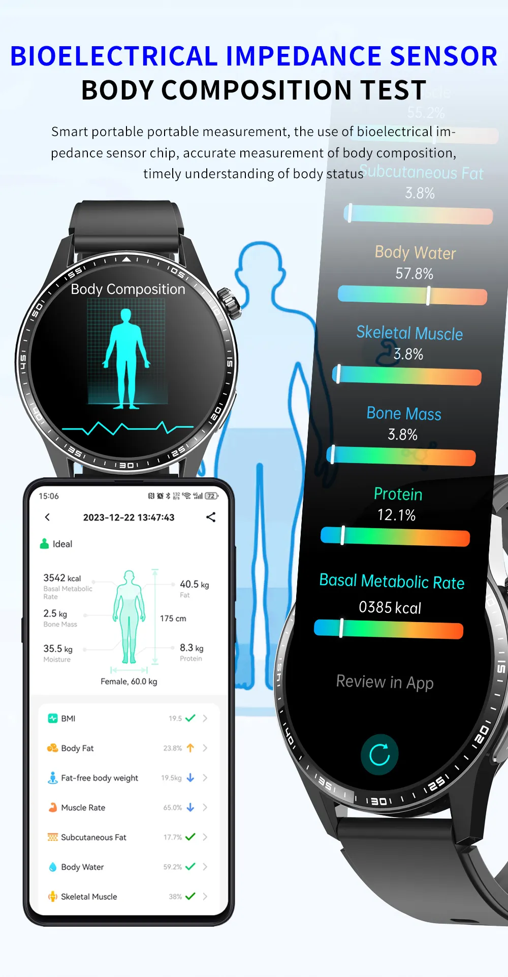 ECG Health Smartwatch F400