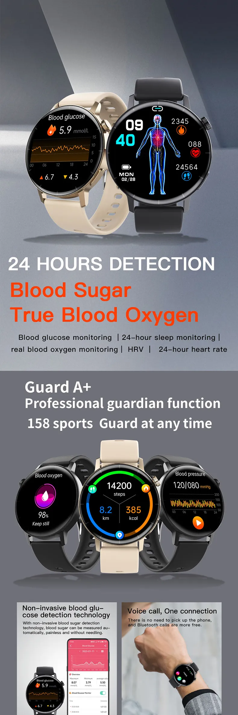 ECG Health Smartwatch F67S