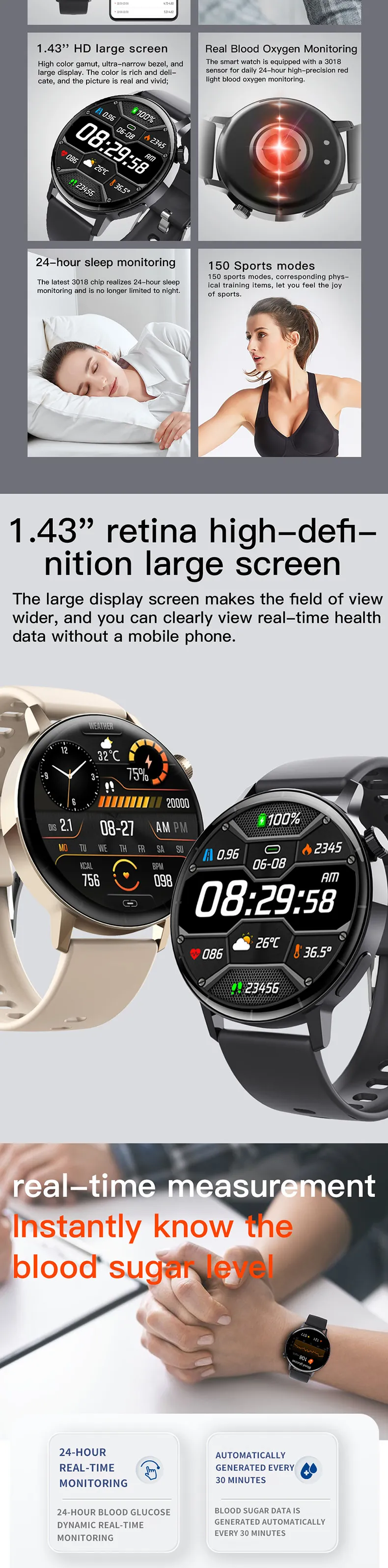 ECG Health Smartwatch F67S