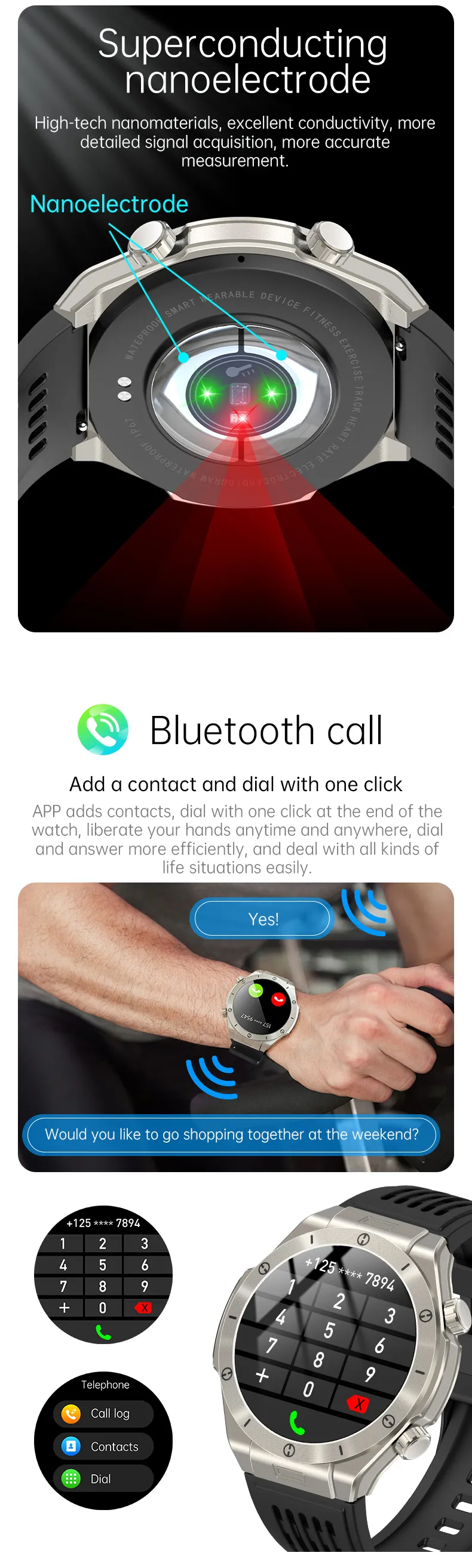 ECG Health Smartwatch FD01