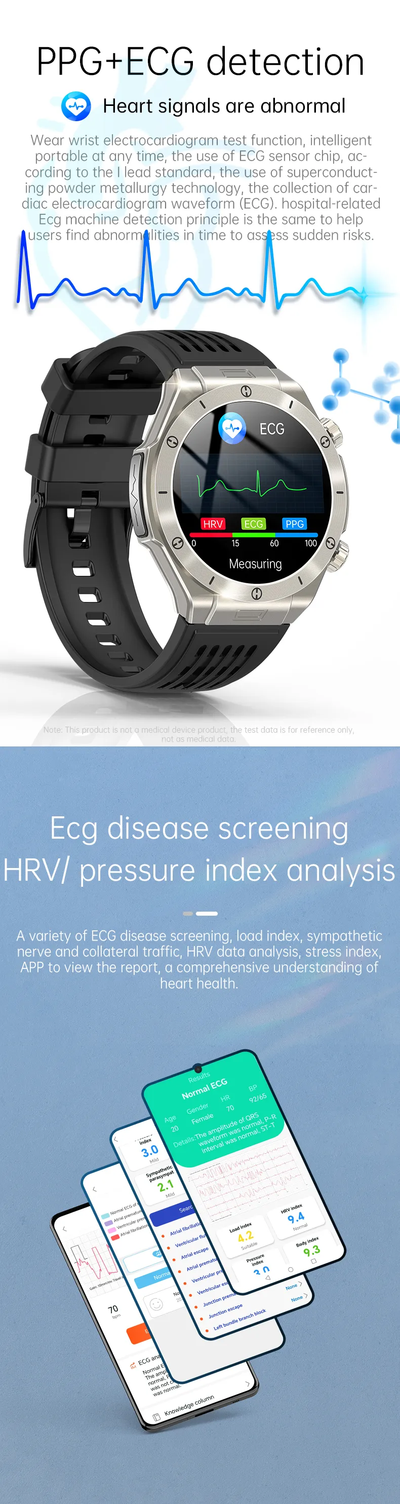 ECG Health Smartwatch FD01