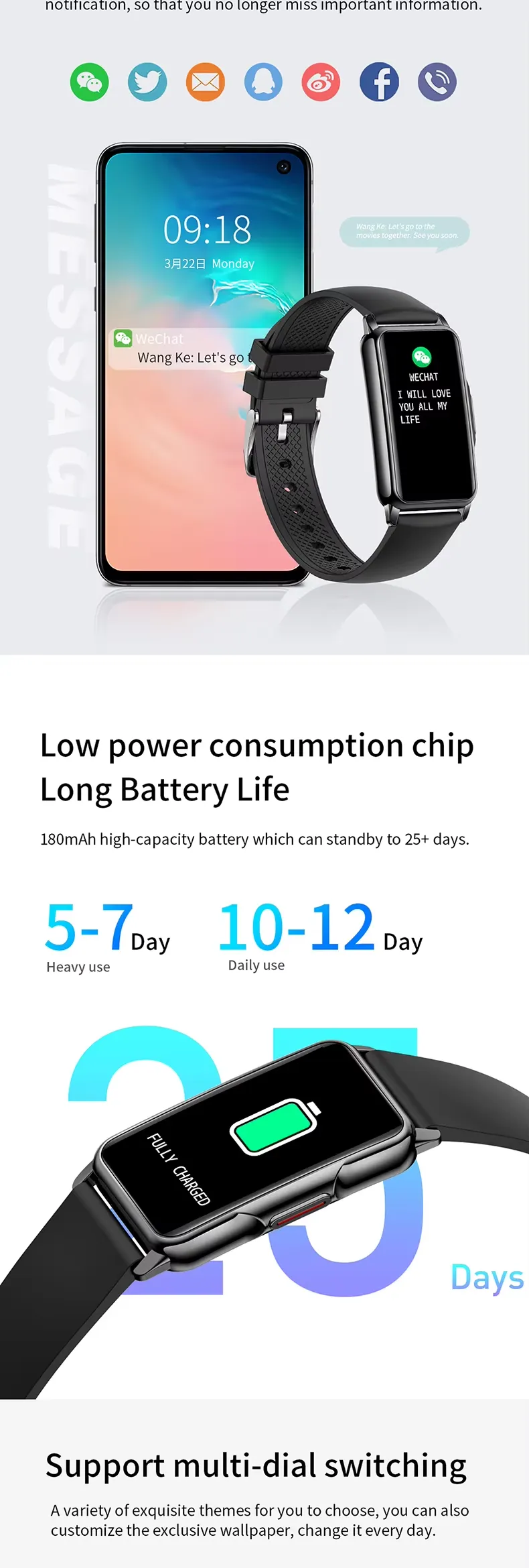 Olevs Smart Bracelet H80