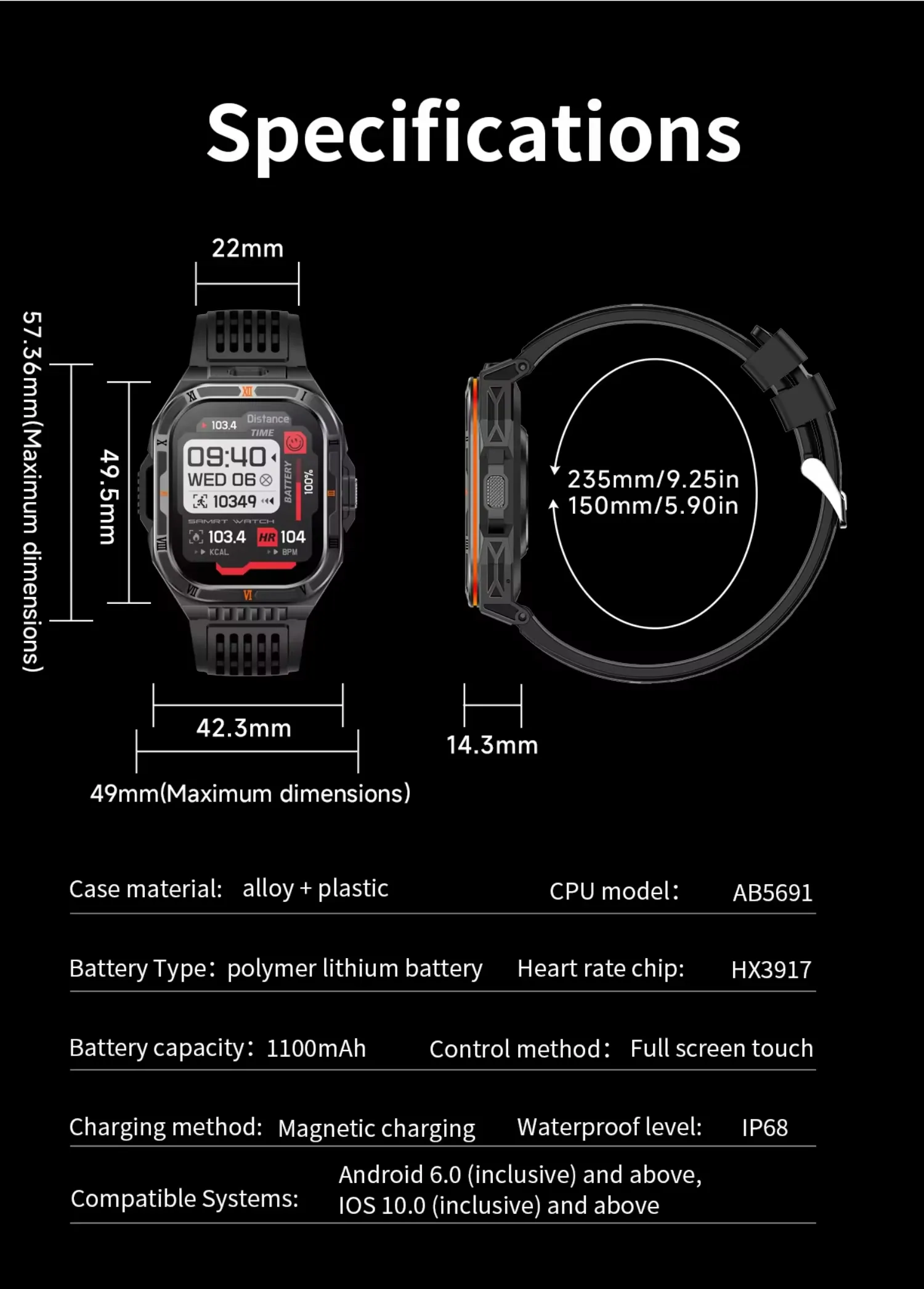 Olevs Smartwatch HT38