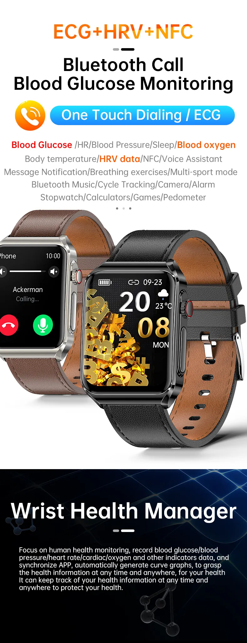 ECG Health Smartwatch JL05