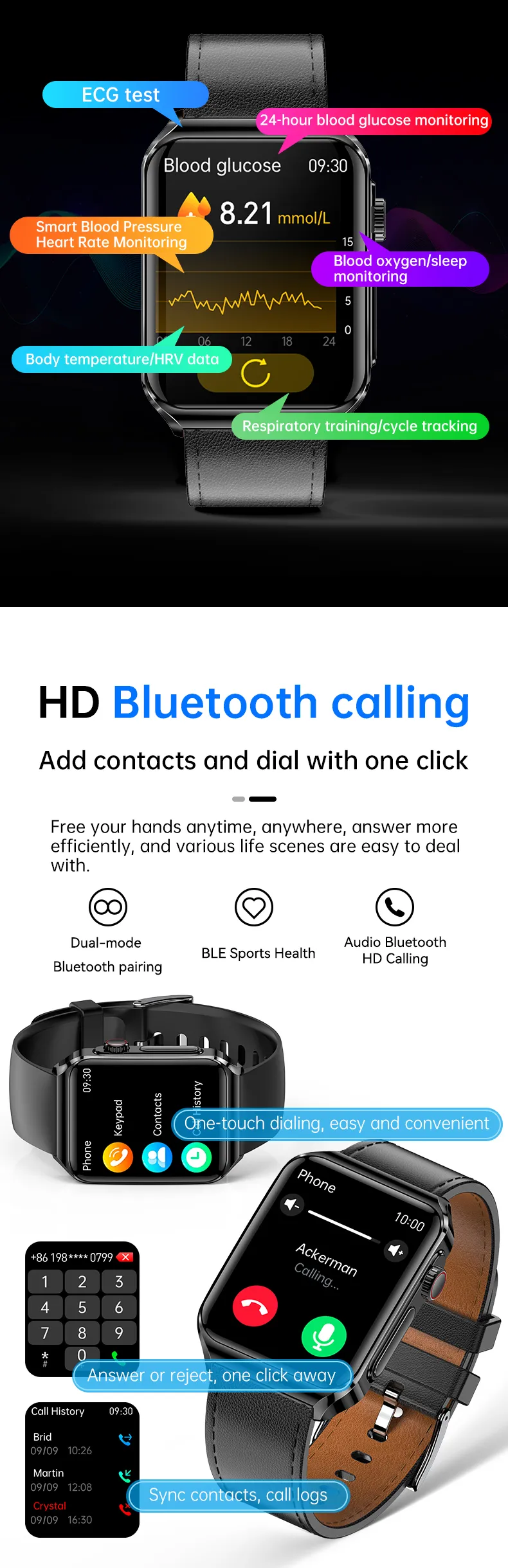 ECG Health Smartwatch JL05