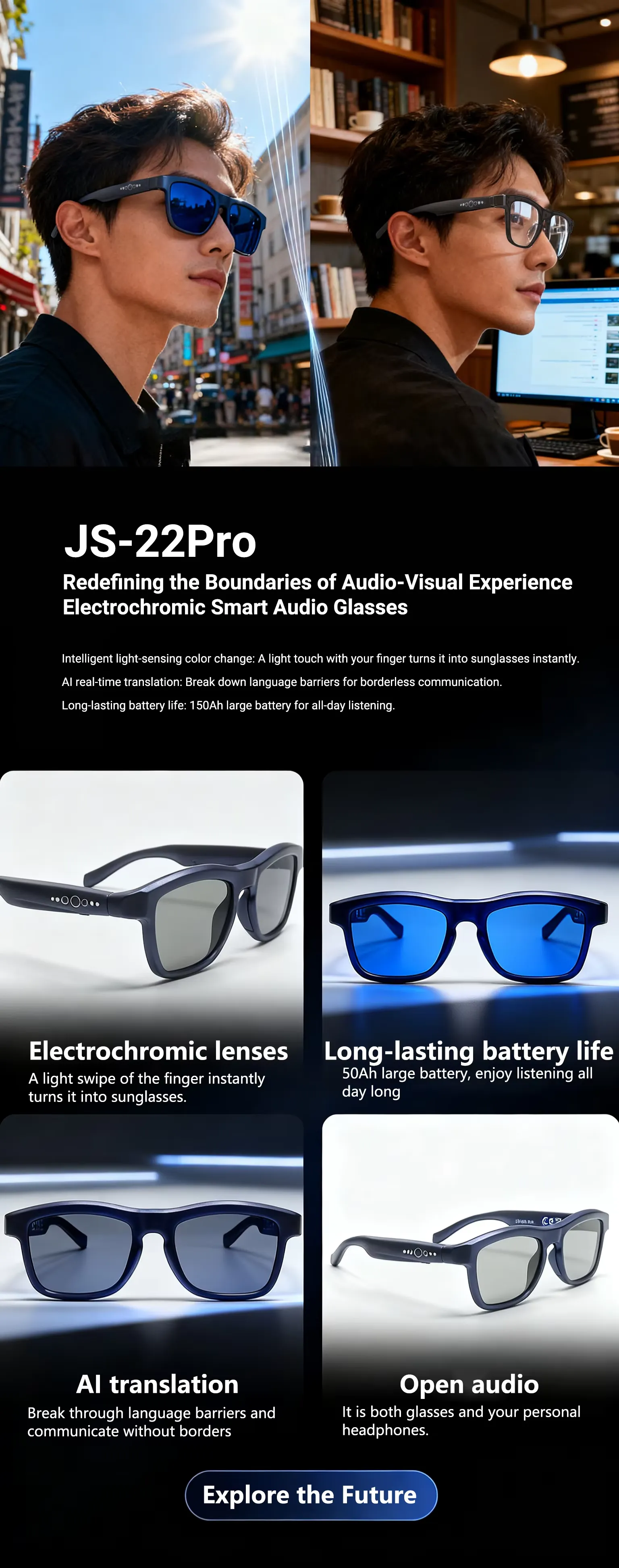 Olevs Smart Glasses JS-22 Pro