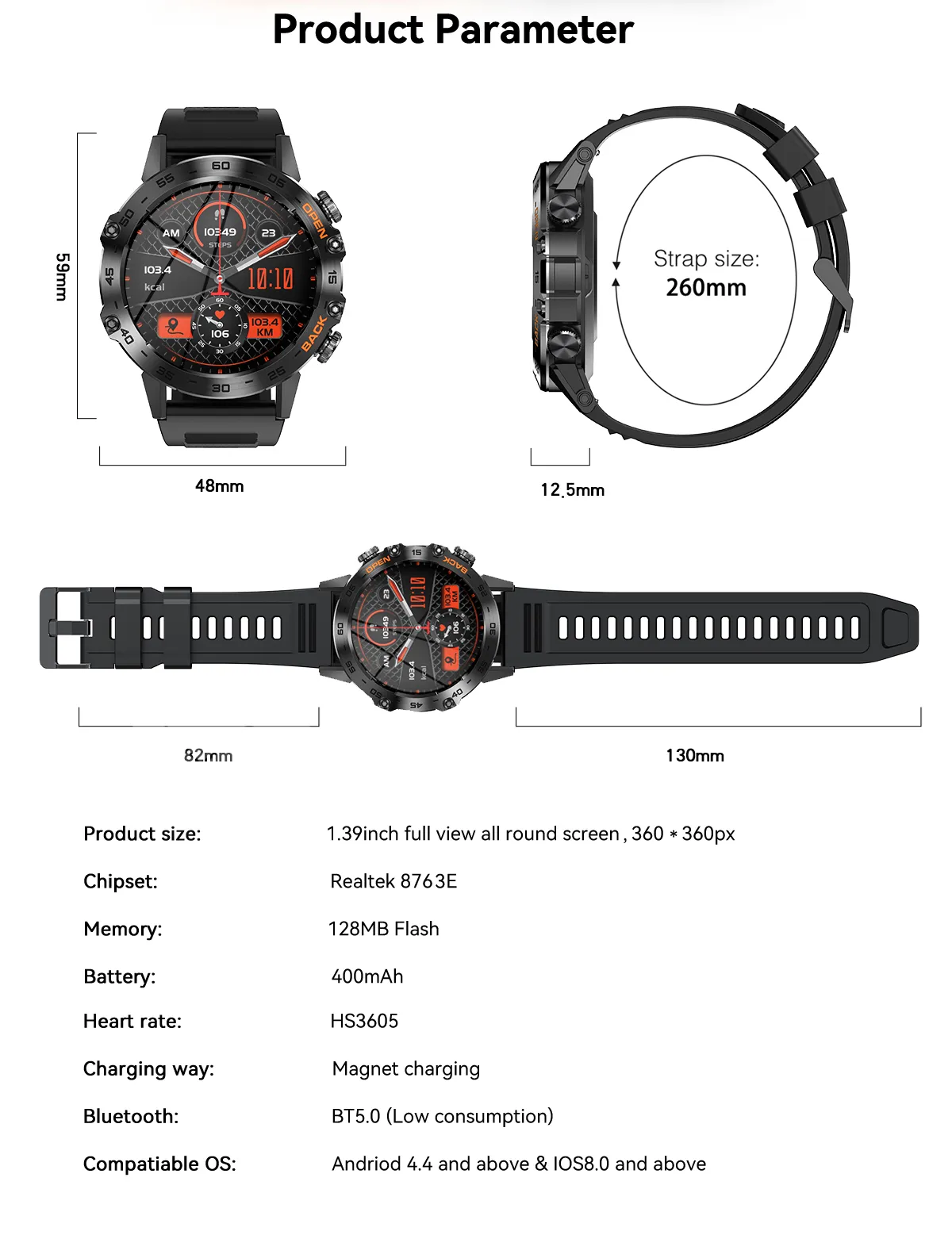 Olevs Smartwatch K52