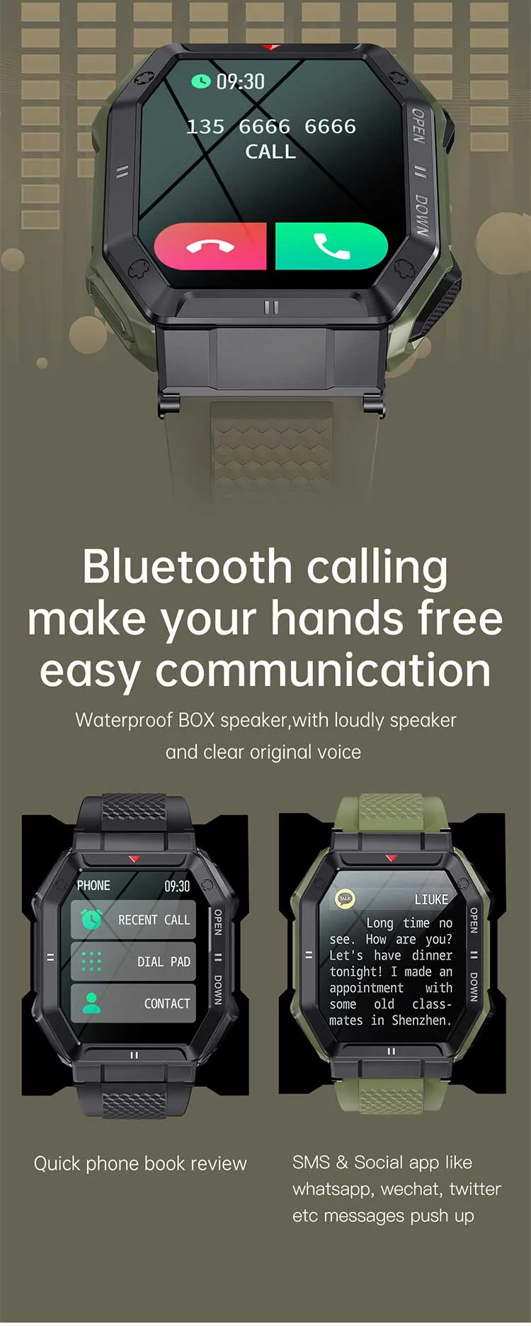 Olevs Smartwatch K55