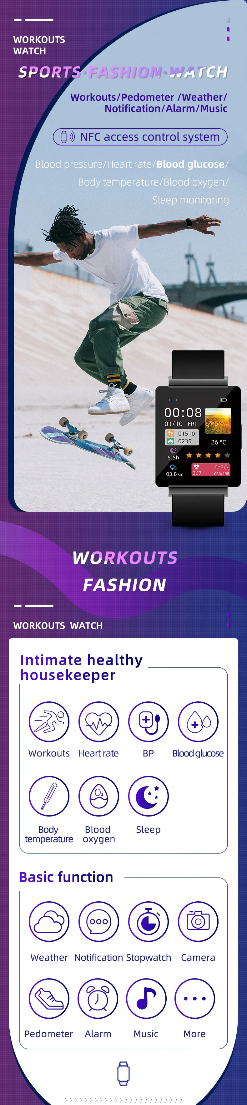 ECG Health Smartwatch KS01
