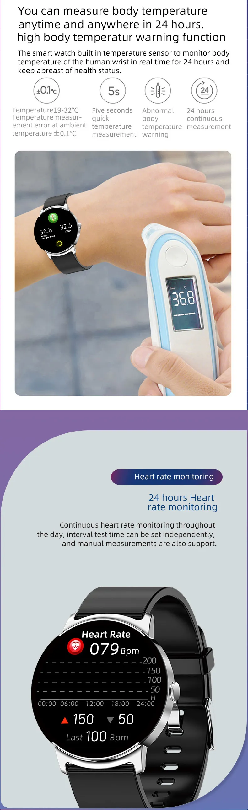 ECG Health Smartwatch KS02