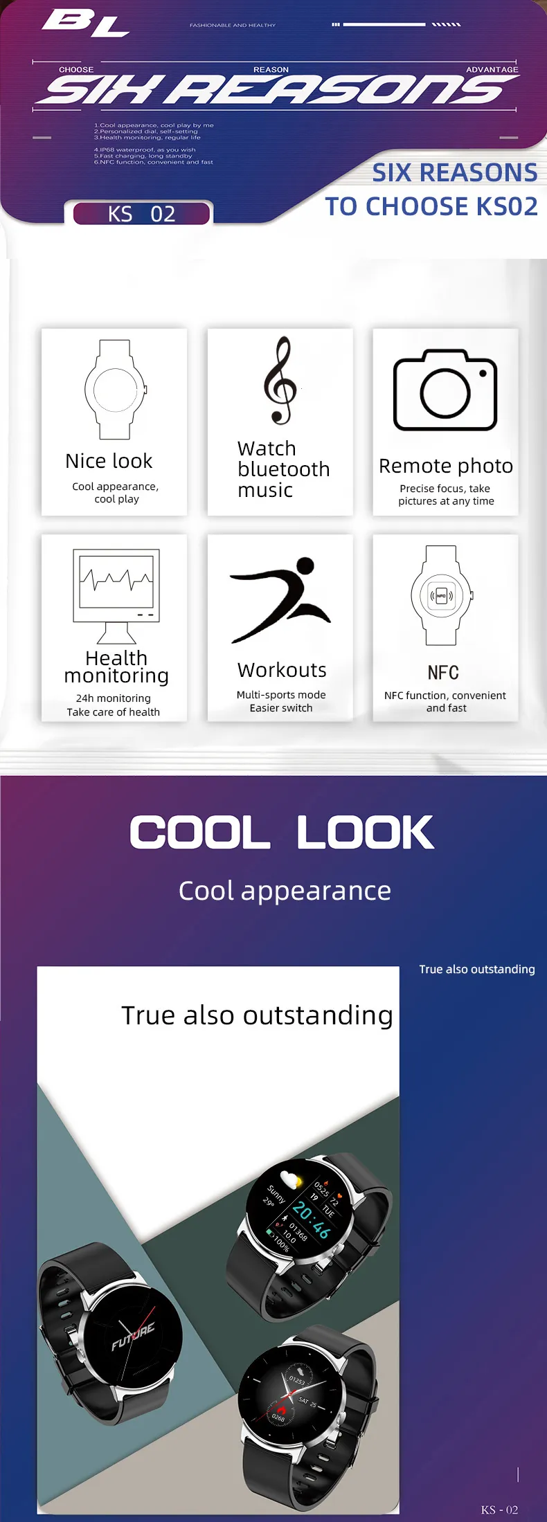 ECG Health Smartwatch KS02