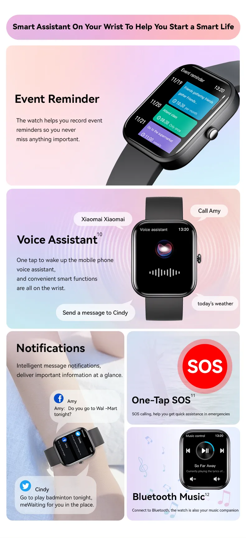 Fashion Health Smartwatch MTS5