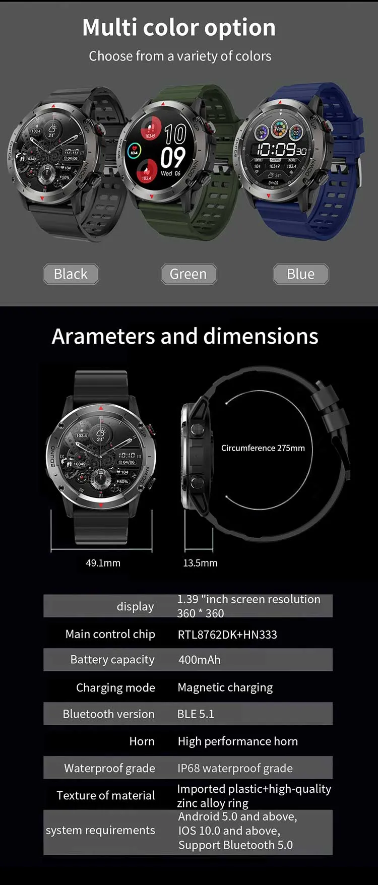 Olevs Smartwatch NX9