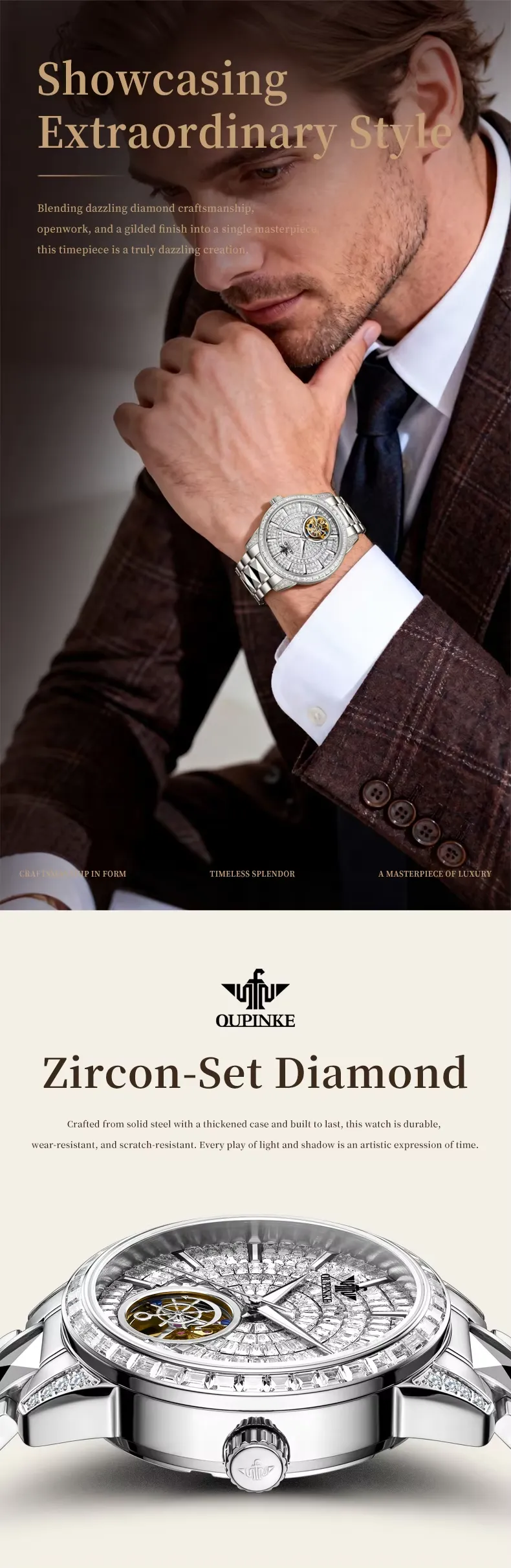 OUPINKE Men's Watch 3321