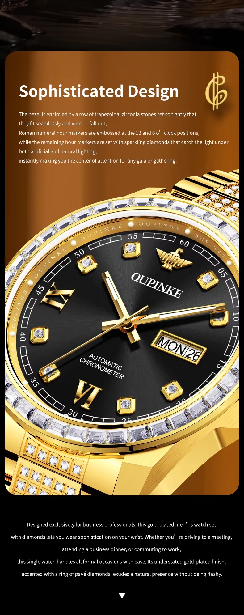 OUPINKE Men's Watch OPK3328