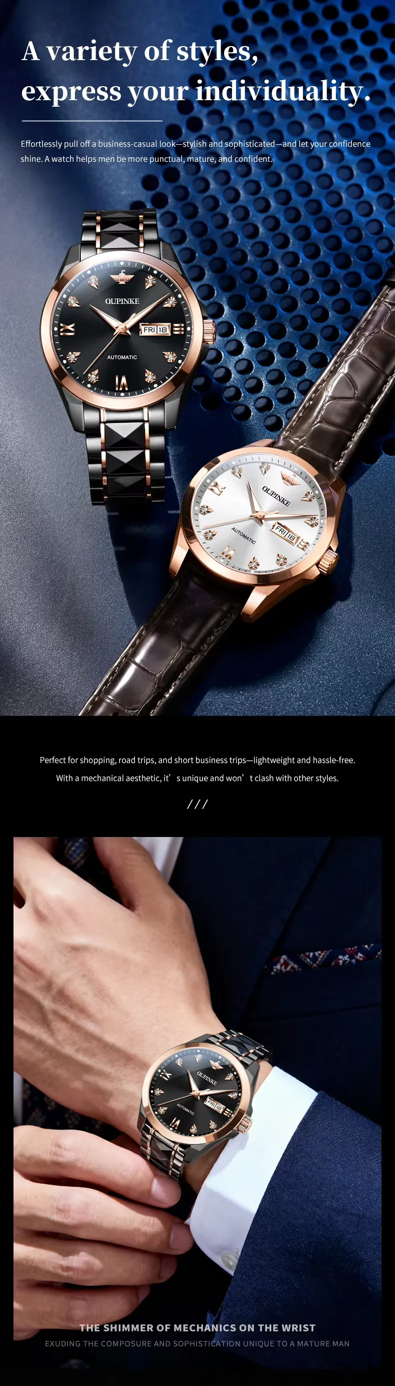 OUPINKE Men's Watch 3330