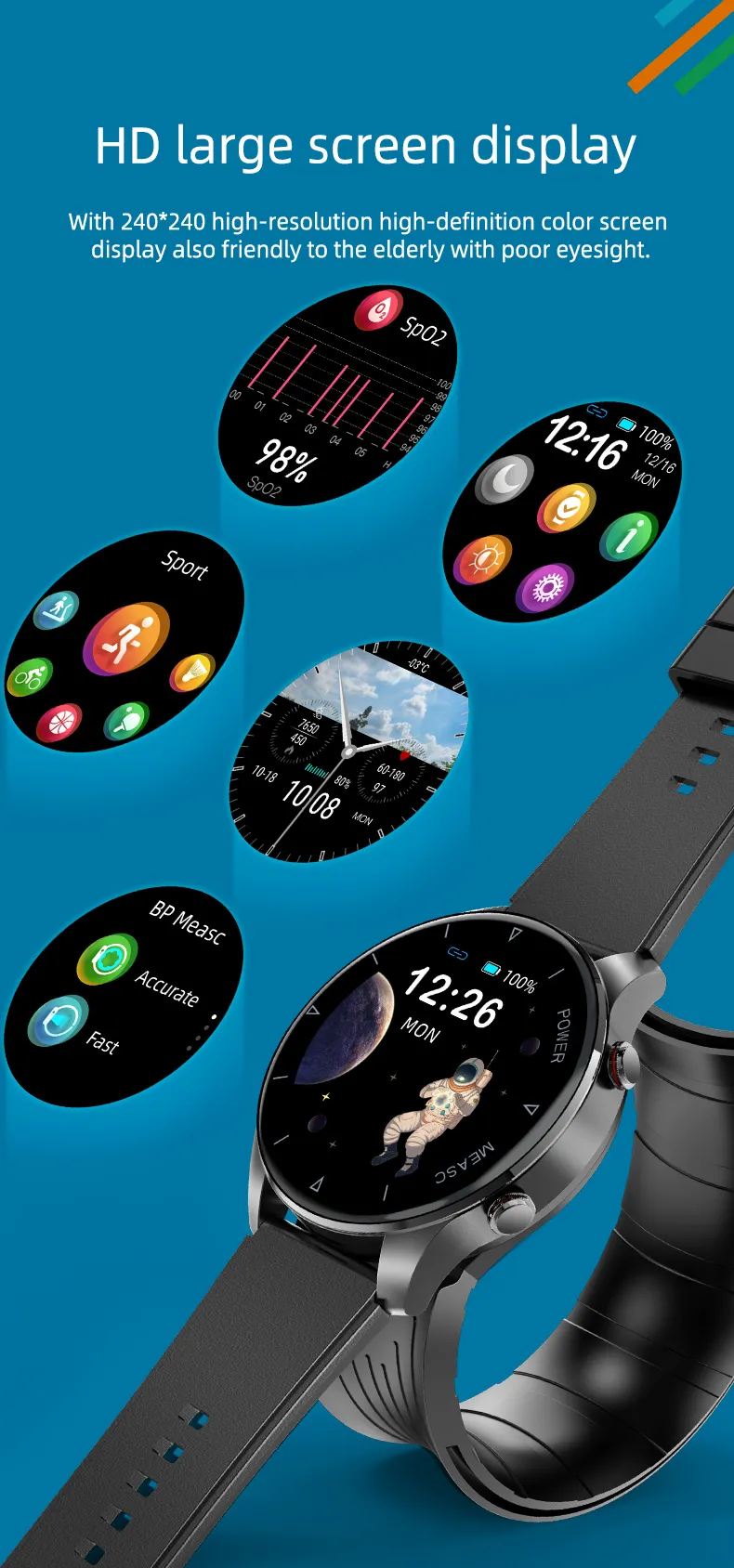 ECG Health Smartwatch P50