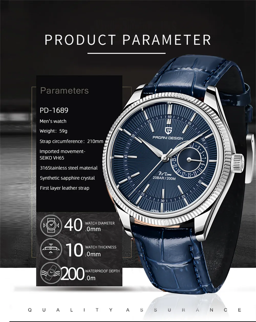 Pagani Design Men’s Watch 1689