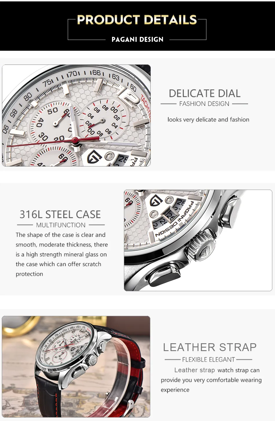 Pagani Design Men’s Watch 3306