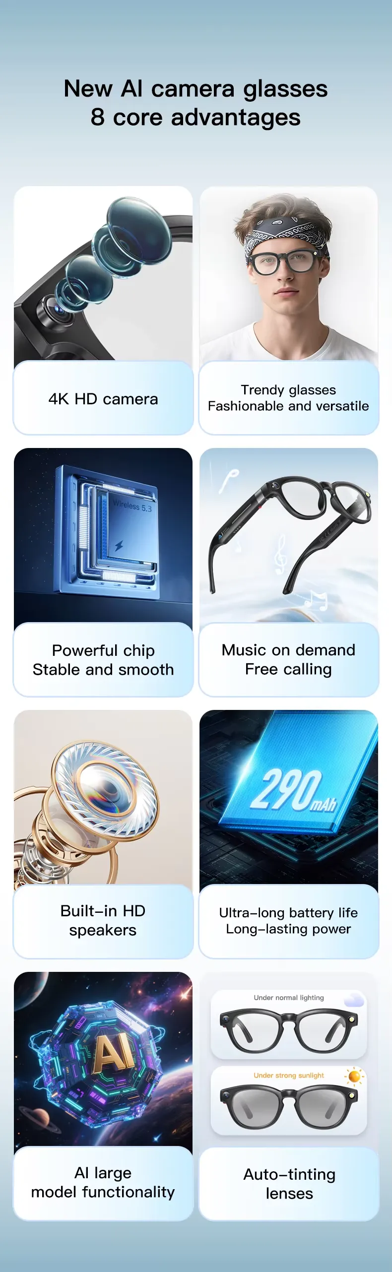 Olevs Smart Glasses Q8