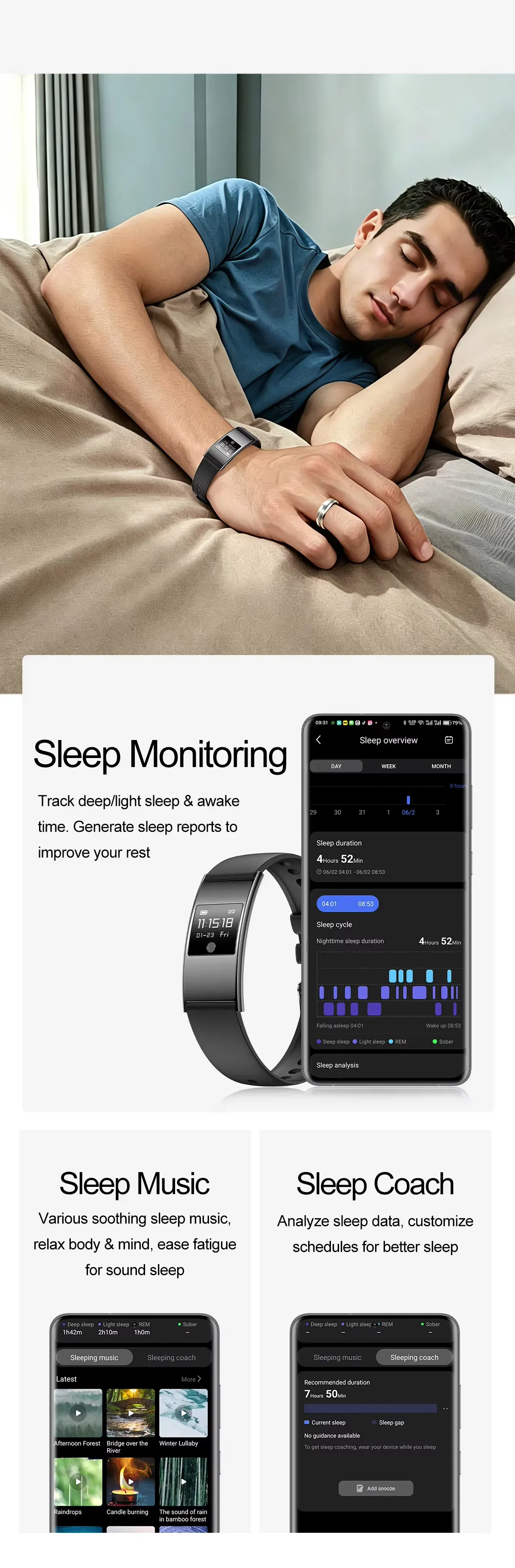 Olevs Smart Bracelet QW800