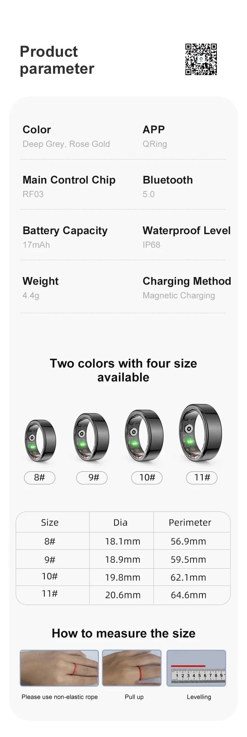 Health Tracker Smart Ring R02