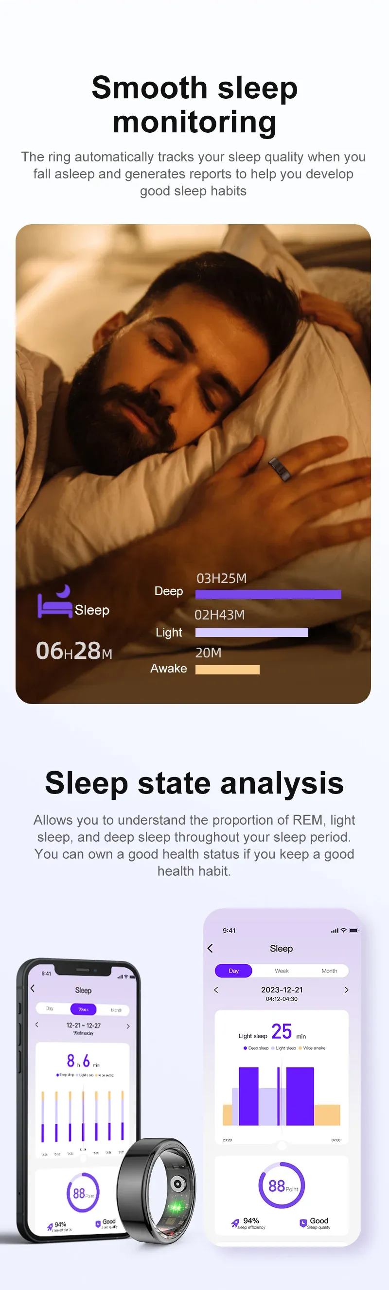 Health Tracker Smart Ring R02