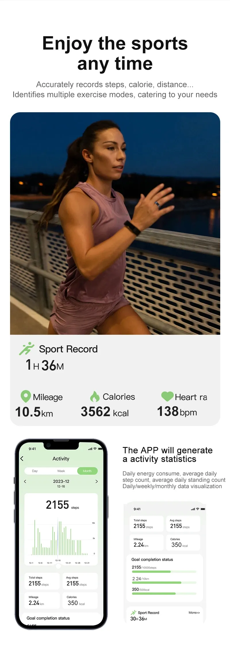 Health Tracker Smart Ring R02