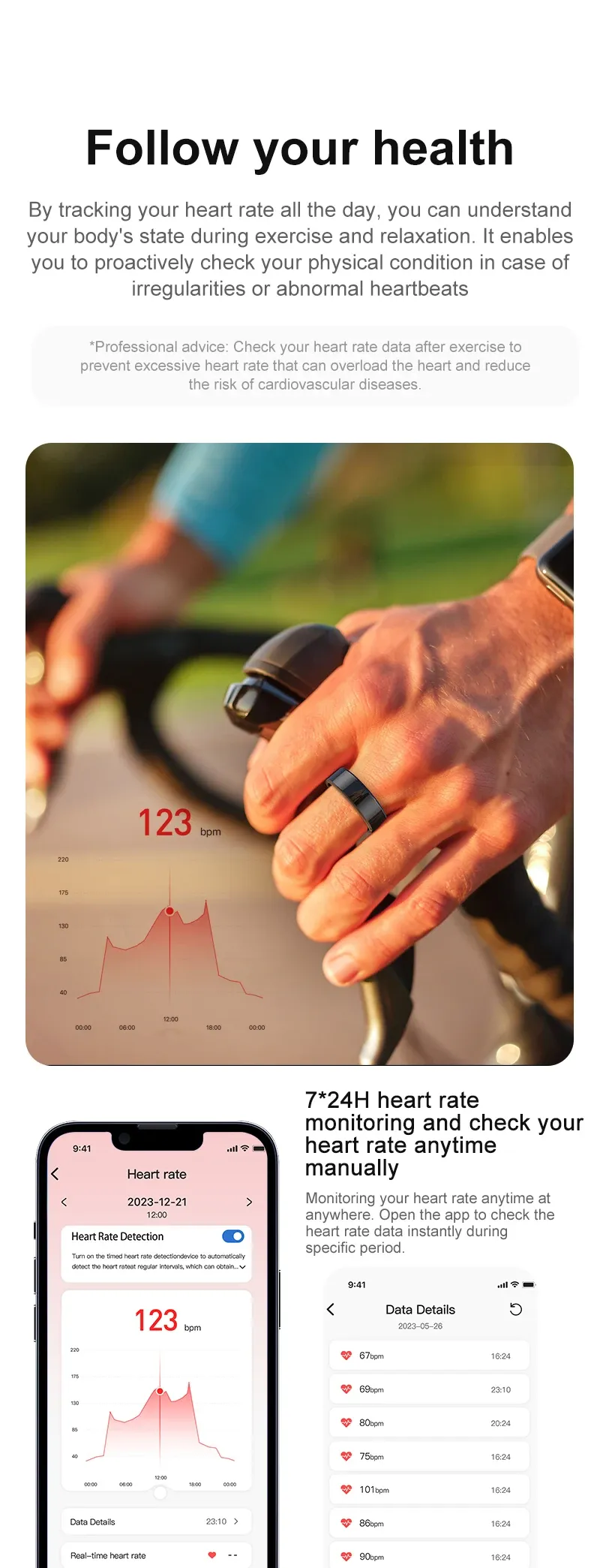 Health Tracker Smart Ring R02