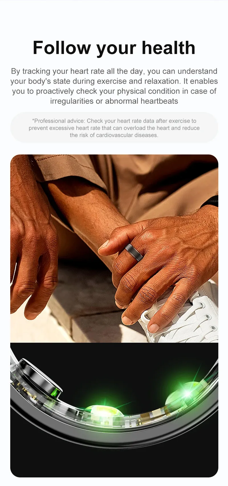 Health Tracker Smart Ring R03