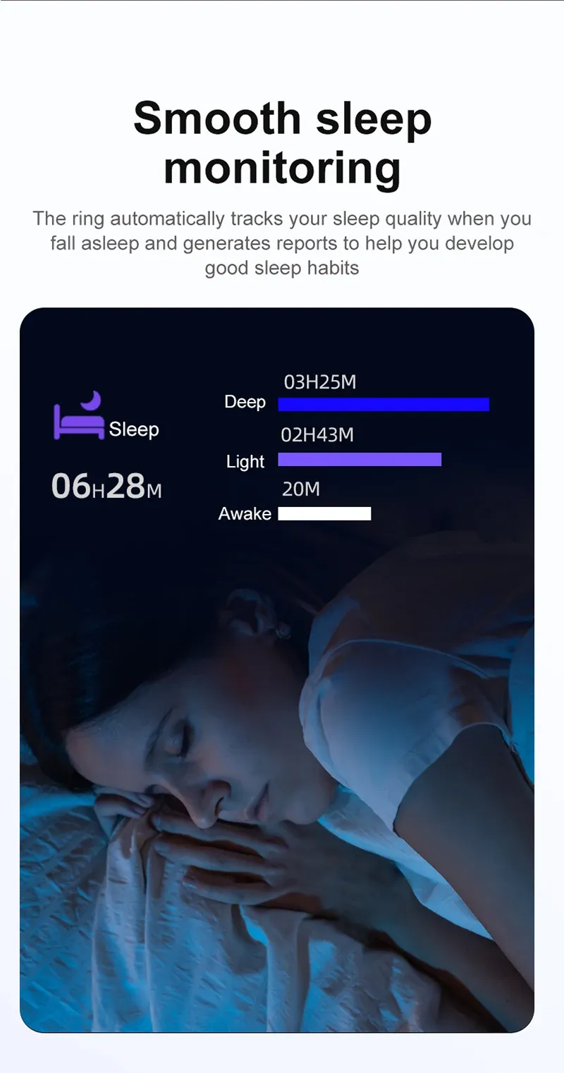 Health Tracker Smart Ring R03