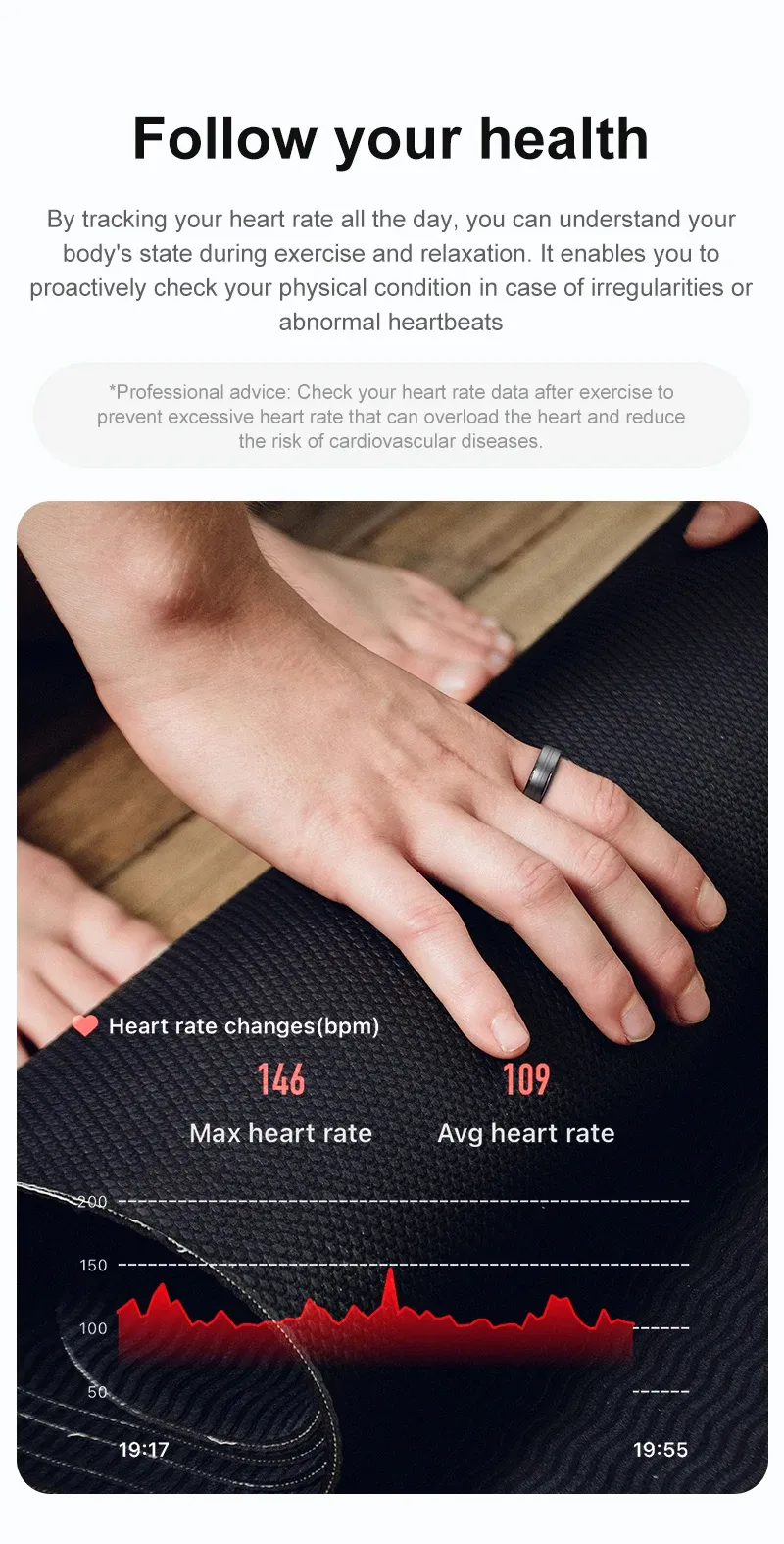 Health Tracker Smart Ring R06