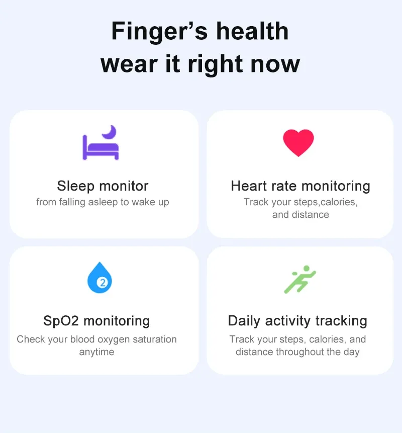 Health Tracker Smart Ring R06