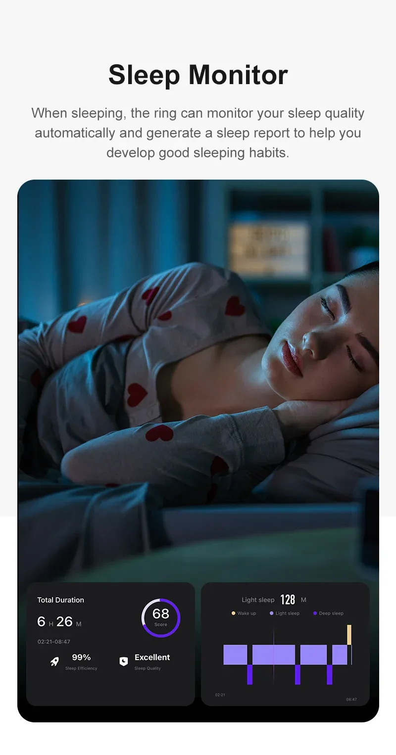 Health Tracker Smart Ring R09