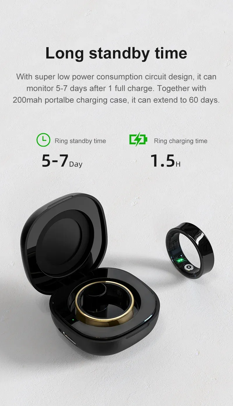 Health Tracker Smart Ring R09